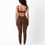 Knockout Leggings Chestnut Leopard Print