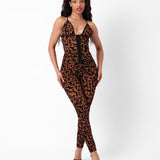 Knockout Leggings Chestnut Leopard Print