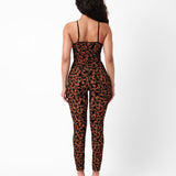 Knockout Leggings Chestnut Leopard Print