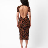 Knockout Dress Chestnut Leopard Print