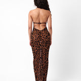 Panther Dress Chestnut Leopard Print