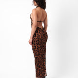 Panther Dress Chestnut Leopard Print