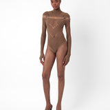 Pearl Bodysuit Kahlua Brown
