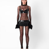 Calabria Latex Skirt Black