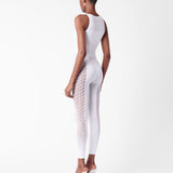 Rhinestoned Janice Jumpsuit Optic White