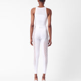 Rhinestoned Janice Jumpsuit Optic White