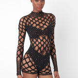 Dollar Playsuit Black