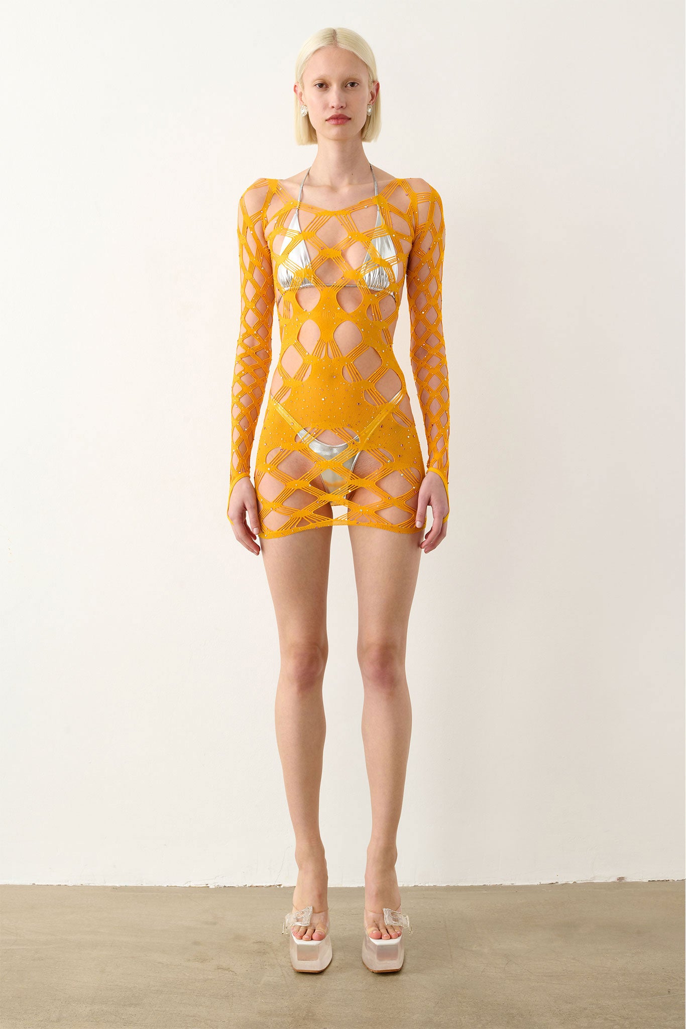 marina mini dress Marina Mini Dress In Saffron