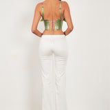 Miami Latex Corset Dollar Bill Green