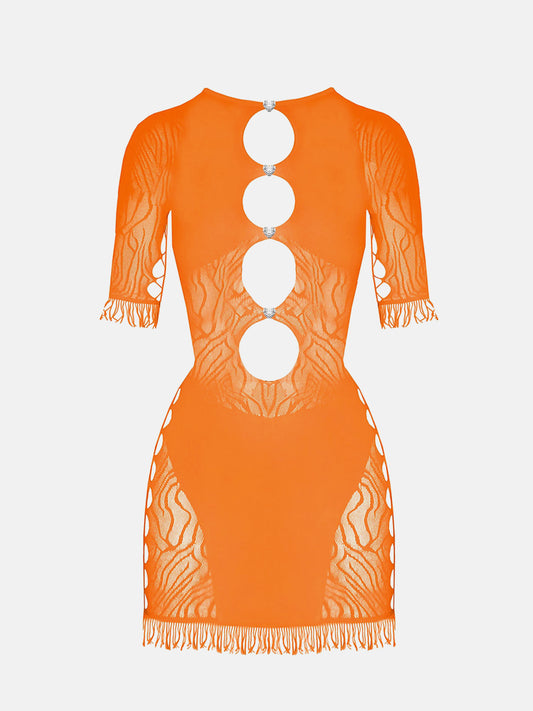 Miranda Dress in Tangerine