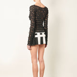 Penalty Micro Skirt Black/White Stripe