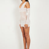 Gia Lace Long Sleeves Virgin White