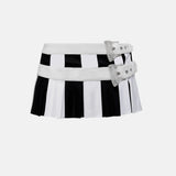 Penalty Micro Skirt Black/White Stripe