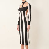 Ref Dress Black/White Stripe