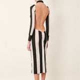 Ref Dress Black/White Stripe