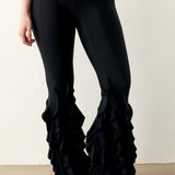 Rhonda Ruffle Trousers Black