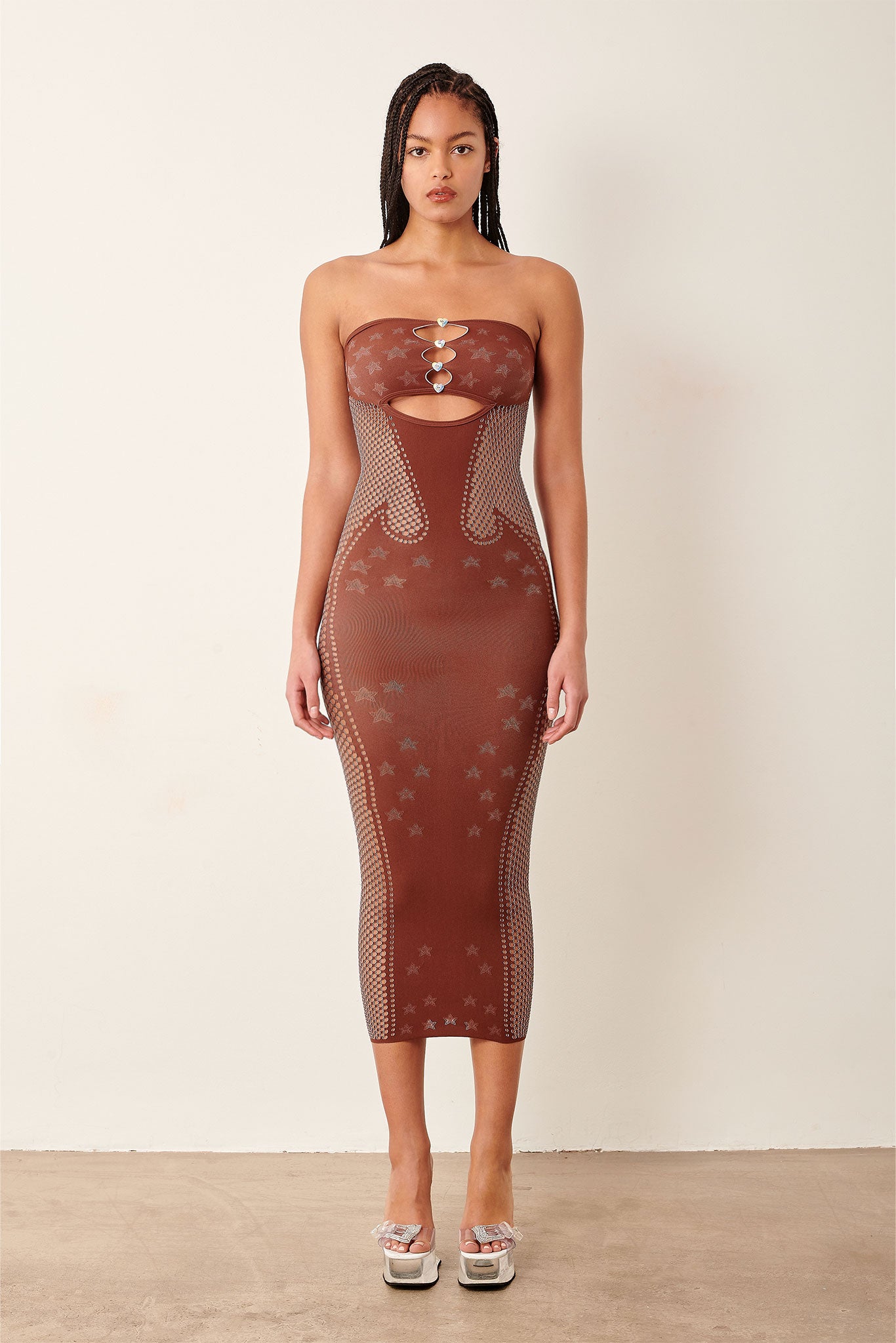 POSTER GIRL - Women's Roxie Dress Old Money Brown POSTER GIRL - Women's Roxie Dress Old Money Brown