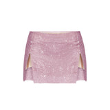 Rhinestoned Mia Micro Skirt Cosmo