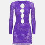 Rhinestoned Miranda Dress Twilight