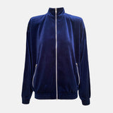 S*x Tape Tracksuit Jacket Velour Blue