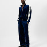 S*x Tape Tracksuit Jacket Velour Blue