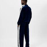 S*x Tape Tracksuit Jacket Velour Blue