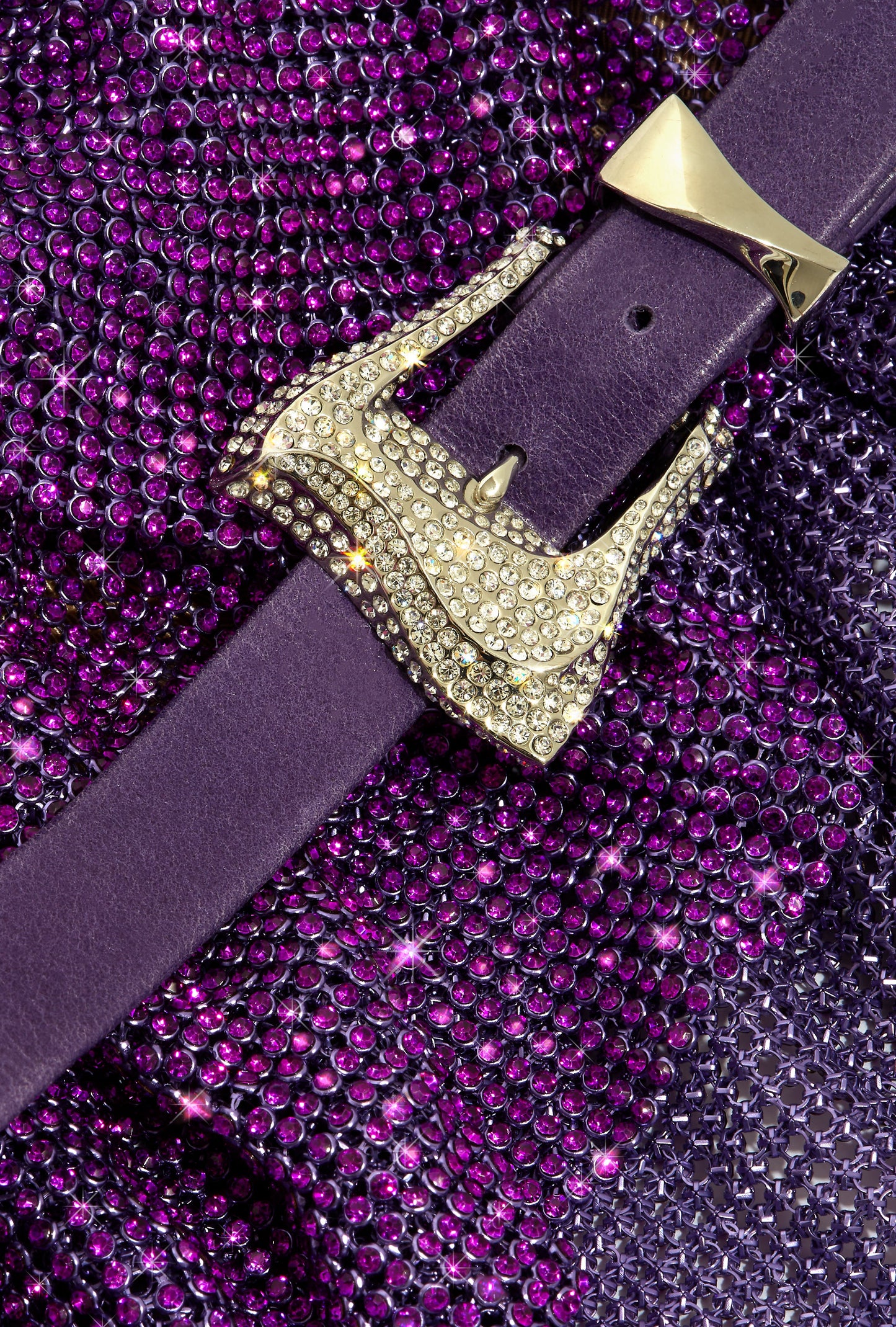 Rhinestoned Bambi Top Amethyst