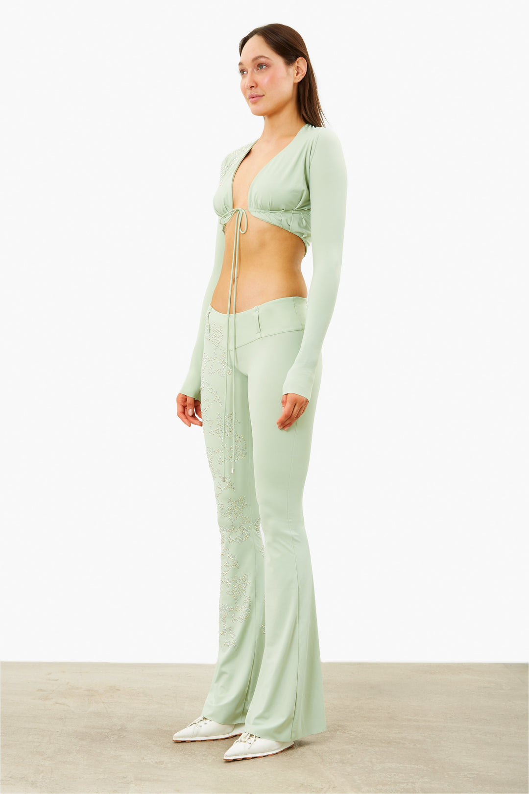 Yasmin White Layered Button Top