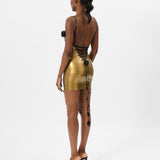 Thorn Latex Dress Gold