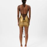 Thorn Latex Dress Gold