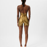 Toffee Latex Playsuit Gold