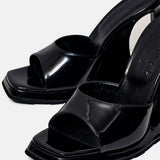 Ursula Mules Patent Leather Black