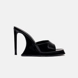 Ursula Mules Patent Leather Black