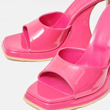 Ursula Mules Patent Leather Harlot Pink