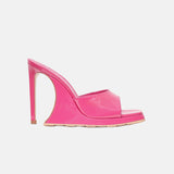 Ursula Mules Patent Leather Harlot Pink