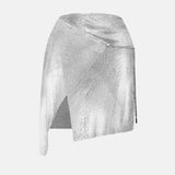 Winona Wrap Skirt Chrome Silver