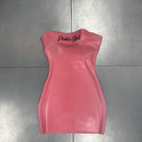 The Signature Bandeau Dress Bubblegum