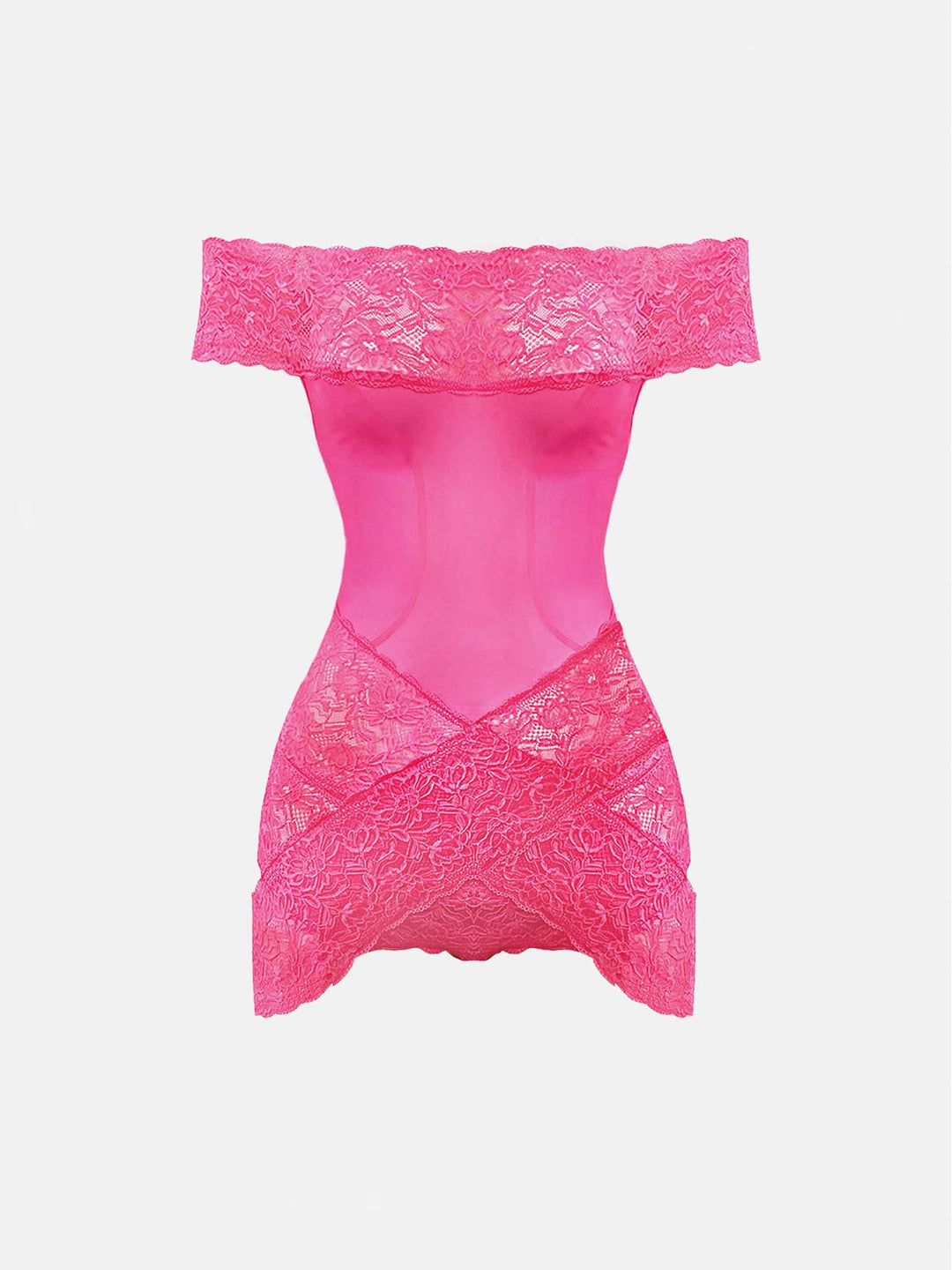 Shoulder Corsage Romper _Light Pink