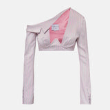 Clerk Shirt Grey/Pink Pinstripe