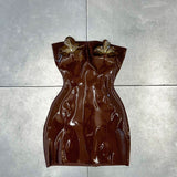 Bloom Bandeau Dress Brown