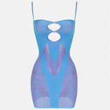 Gisele Dress Crypto Blue