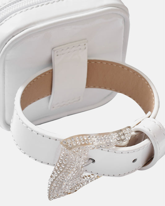 Haus Purse Belt Patent Leather Virgin White
