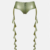 Rapunzel Hotpants Latex Dollar Bill Green