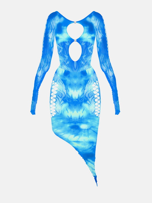 Tie-Dye Charlotte Dress Blue Lagoon