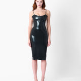 Whistle Latex Midi Dress Black