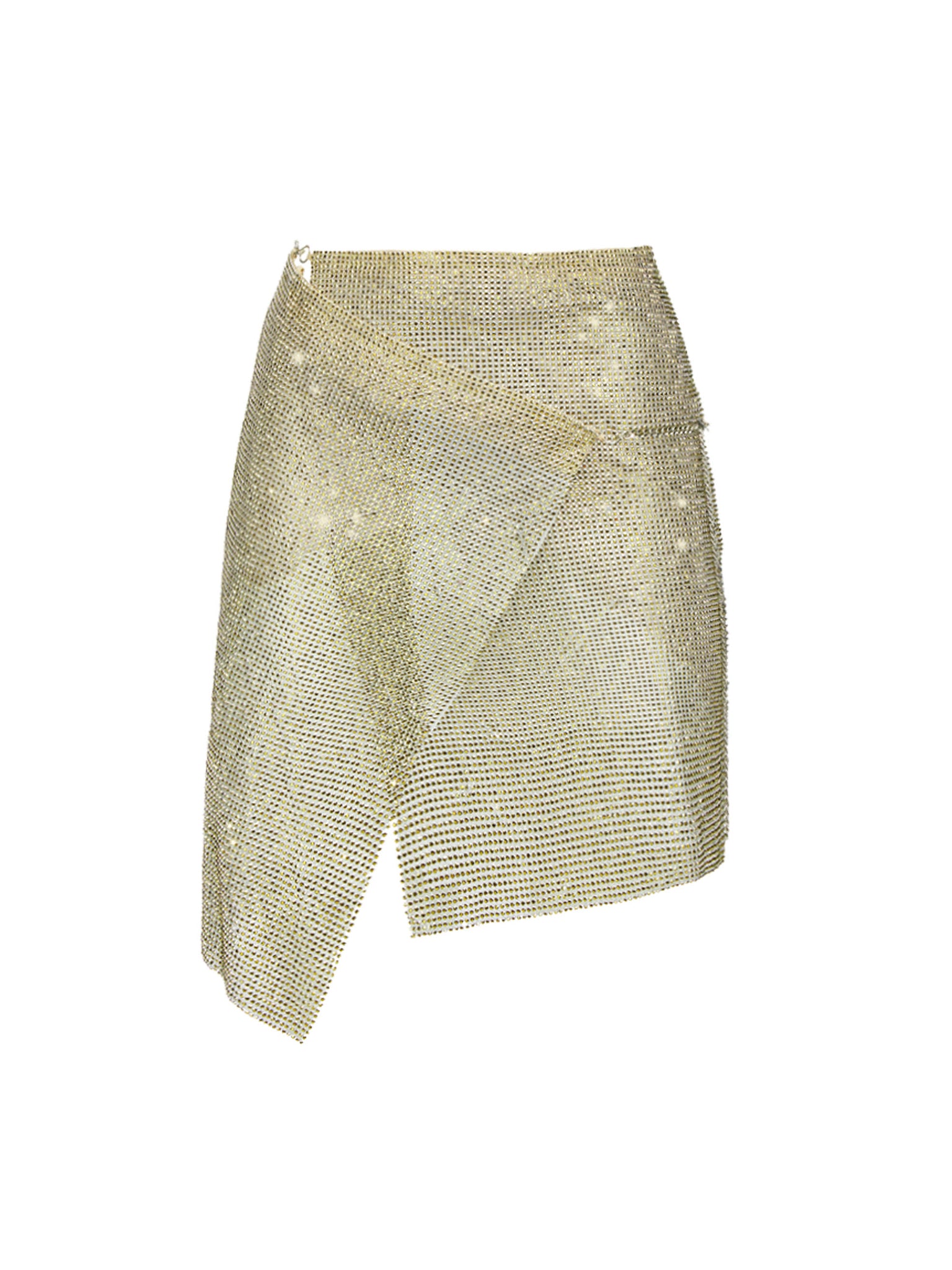 Rhinestoned Winona Wrap Skirt Lemon Haze