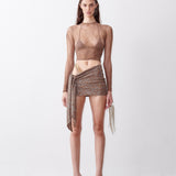 Kennedy Micro Skirt Kahlua Sequin