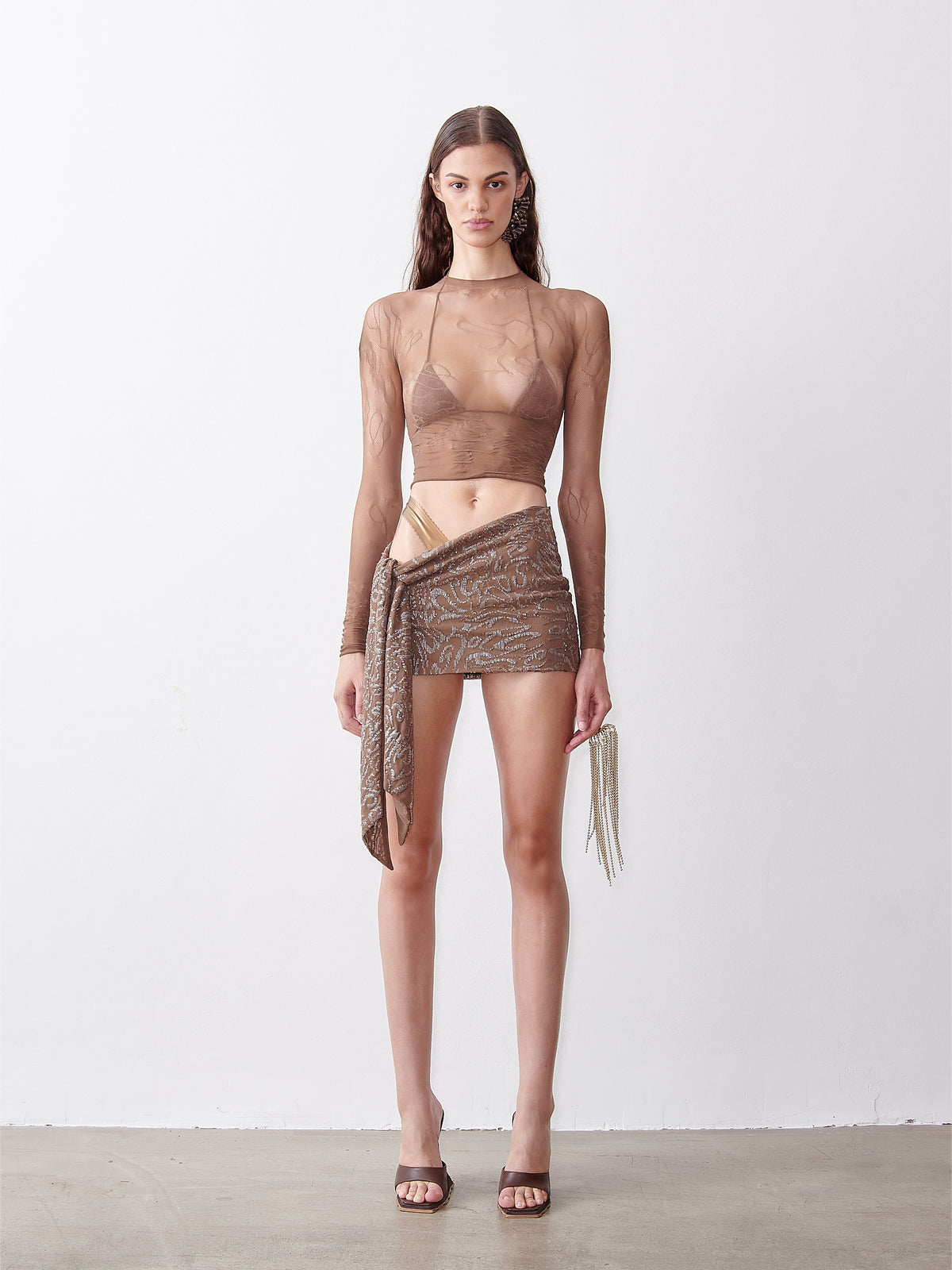 Kennedy Micro Skirt Kahlua Sequin