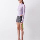 Anna Nicole Bodysuit Lilac Sequin