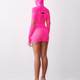 Domino Dress Shocking Pink